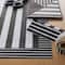 Black &#x26; White Stripe Double-Sided Cardstock Paper by Recollections&#x2122;, 12&#x22; x 12&#x22;